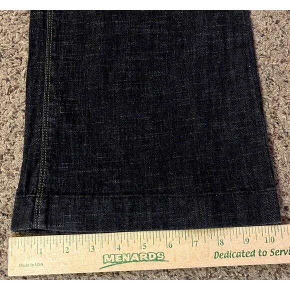 WHBM Feel Beautiful Trouser Leg Pants Womens 10R Black Denim Look Used - Picture 16 of 16